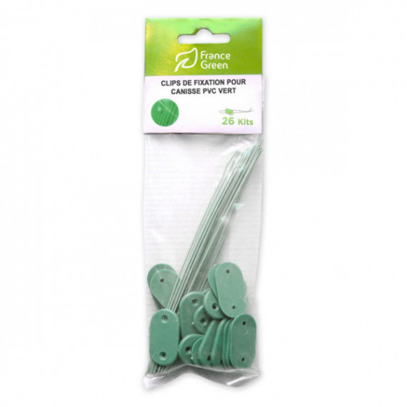 Distributeur grossiste de Clips de Fixation / attache pour brise vue vert  foncé par sachet de 20