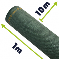 Brise Vue Toile Tissée VERT FONCÉ - 1m de largeur x10m de longueur